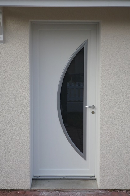 PVC blanc vitrée inserts inox